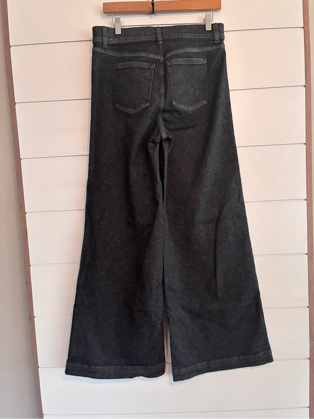 Spanx Wide Leg High-Waist Black Jeans size L - Picture 9 of 11